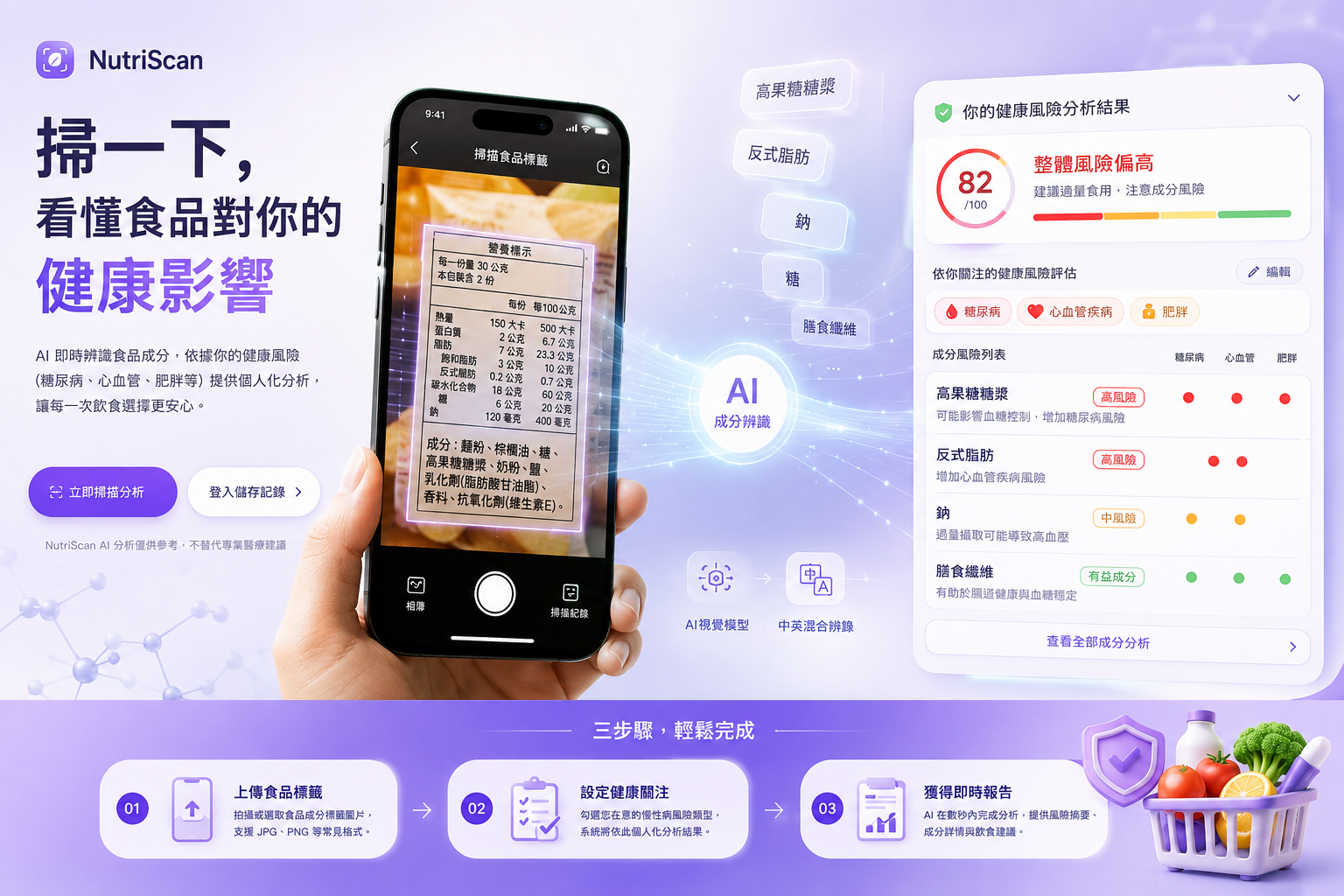 Nutrition Facts Bar 網站預覽